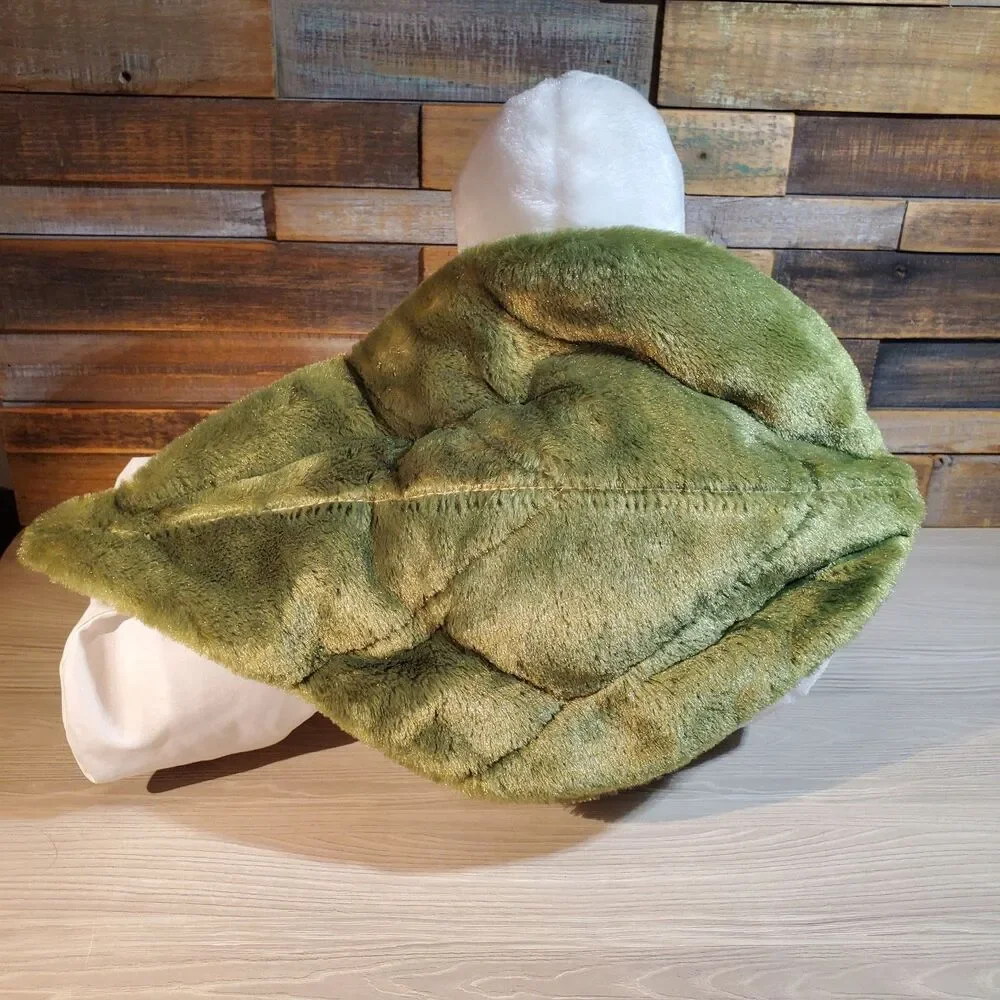 My Neighbor Totoro 12 Inch Coussin Nakayoshi Blanc White w/Bag On Leaf Plush